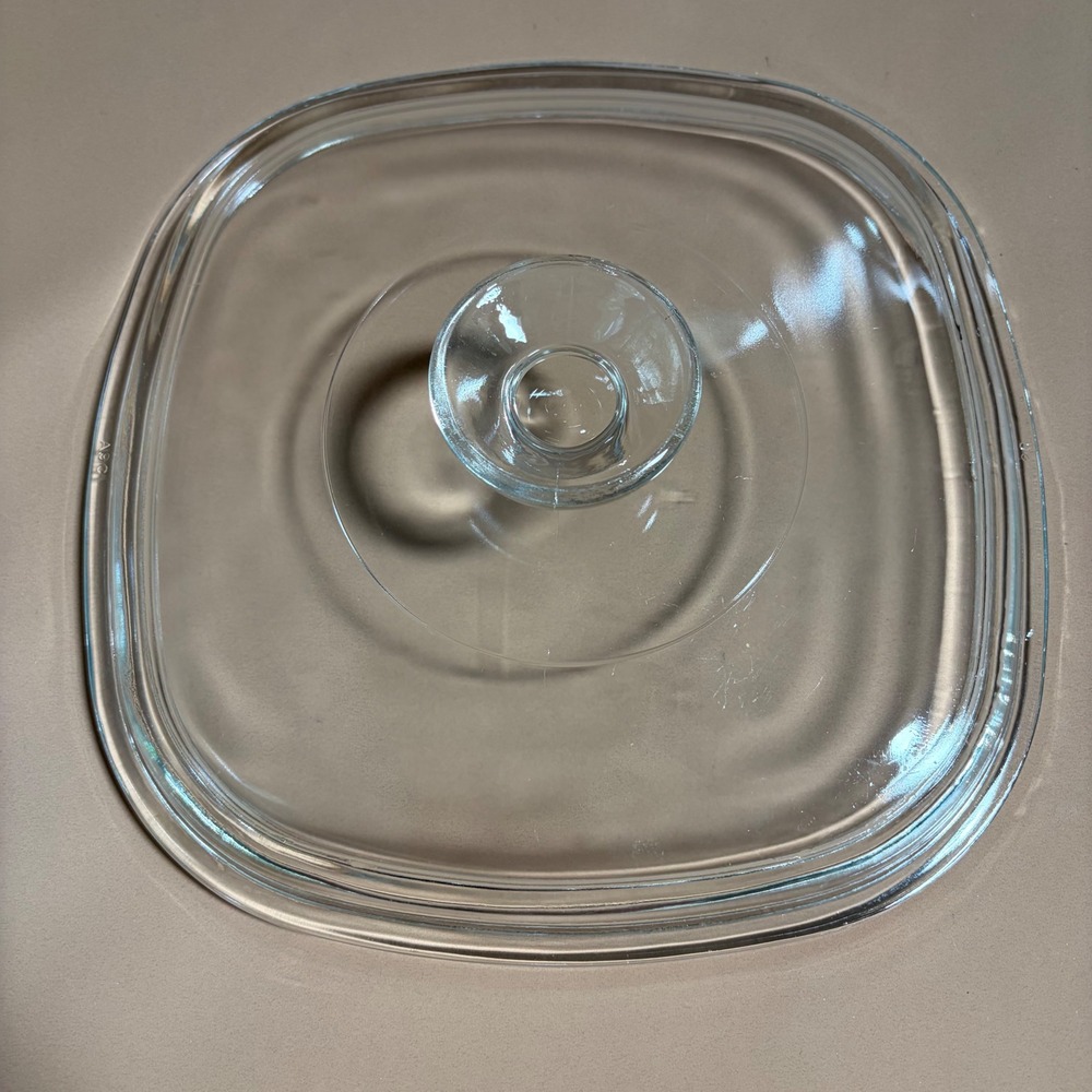 Vintage Pyrex Clear Glass Replacement Lid Cover A-9-C Square Dish Cookware